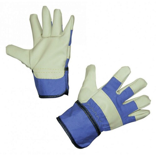 Arbetshandskar för barn. Lätta handskar av mjukt, syntetiskt läder med tygrygg. Ofodrad. 39 kr på skogma.se
