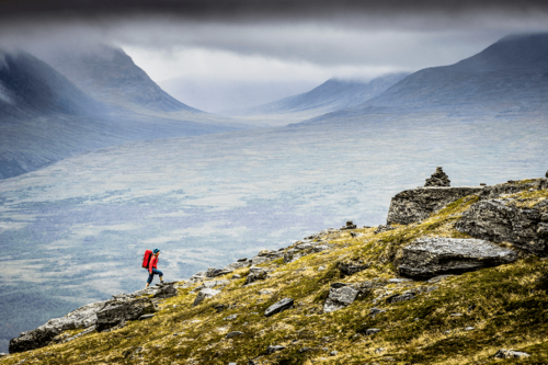 Person på vandring vid Treparksmötet