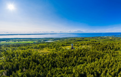 Utsikt över Kinnekulle vandringsled