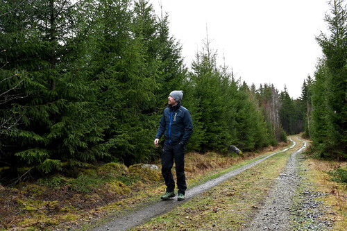 Sydvedaren Johan Bergman vid en av Robert Nilssons lyckade planteringar.