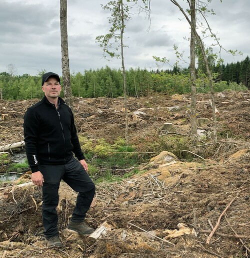 Skogen ska brukas så att alla arter i skogen kan fortleva, säger Niklas Fogdestam på Sydved.