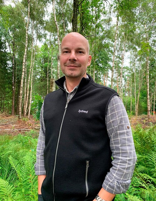 Niklas Fogdestam är skogsbruksutvecklare på Sydved.
Foto: Sydved