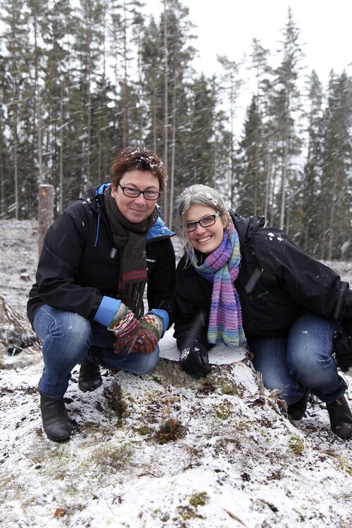 Forskarna Kristina Wallertz och Carina Härlin är Asas mesta snytbaggeprofiler. Foto: Amelie Bergman