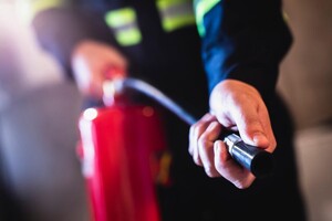 Bild på en brandsläckare