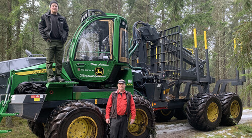 Petter Axelsson, till vänster, med sin pappa Börje Axelsson,
