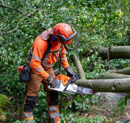 Jobba med över- och underskär när du sågar.