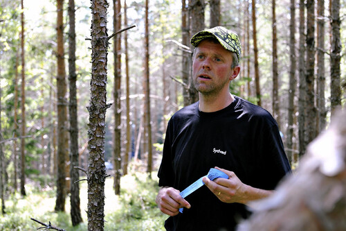David Josefsson, skördarförare på Hallforsen Skog & Maskin.